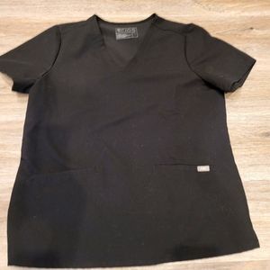 Figs Black Catarina Scrub Top
